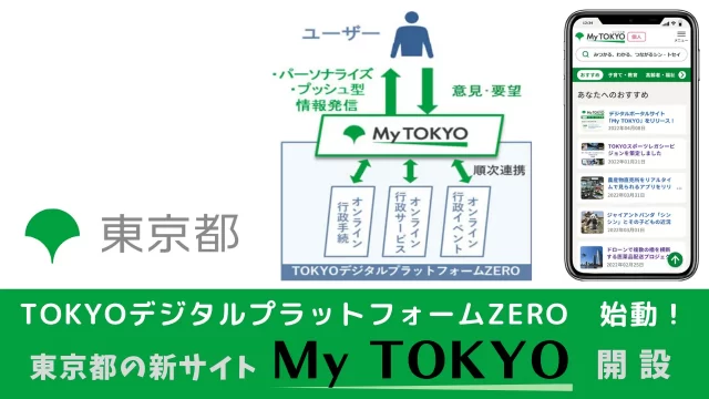TOKYOデジタルプラットフォームZERO始動、東京都の新サイト「My TOKYO」開設